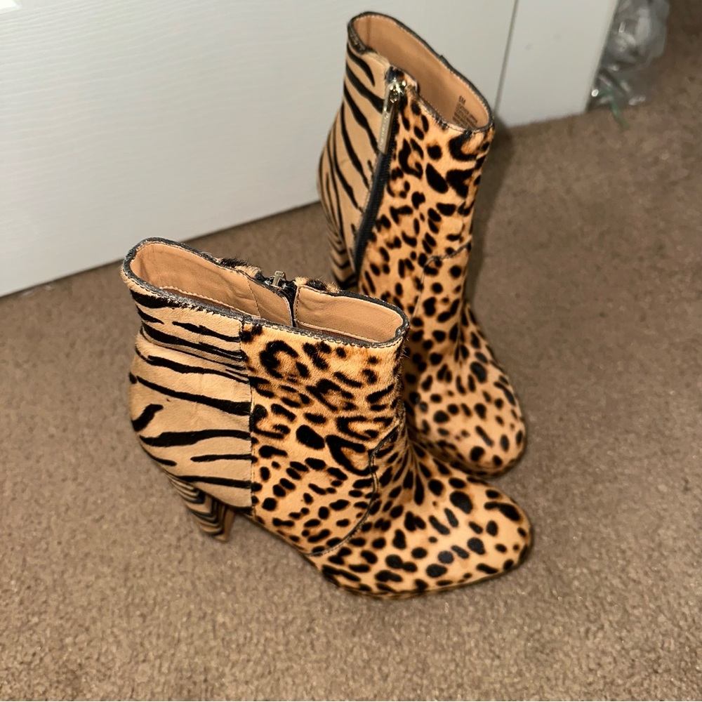 Gianni Bini Animal Print Ankle Boots